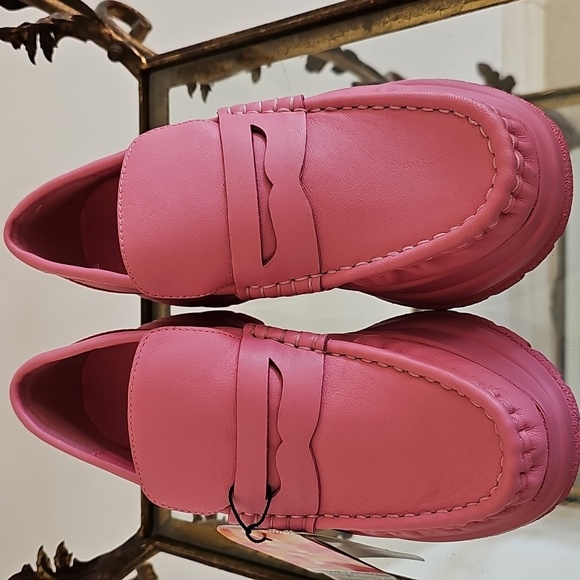 Desigual Maitrepierre Platform Leather Moccasins Women, Cow Leather - Pink (6) - Picture 3 of 9